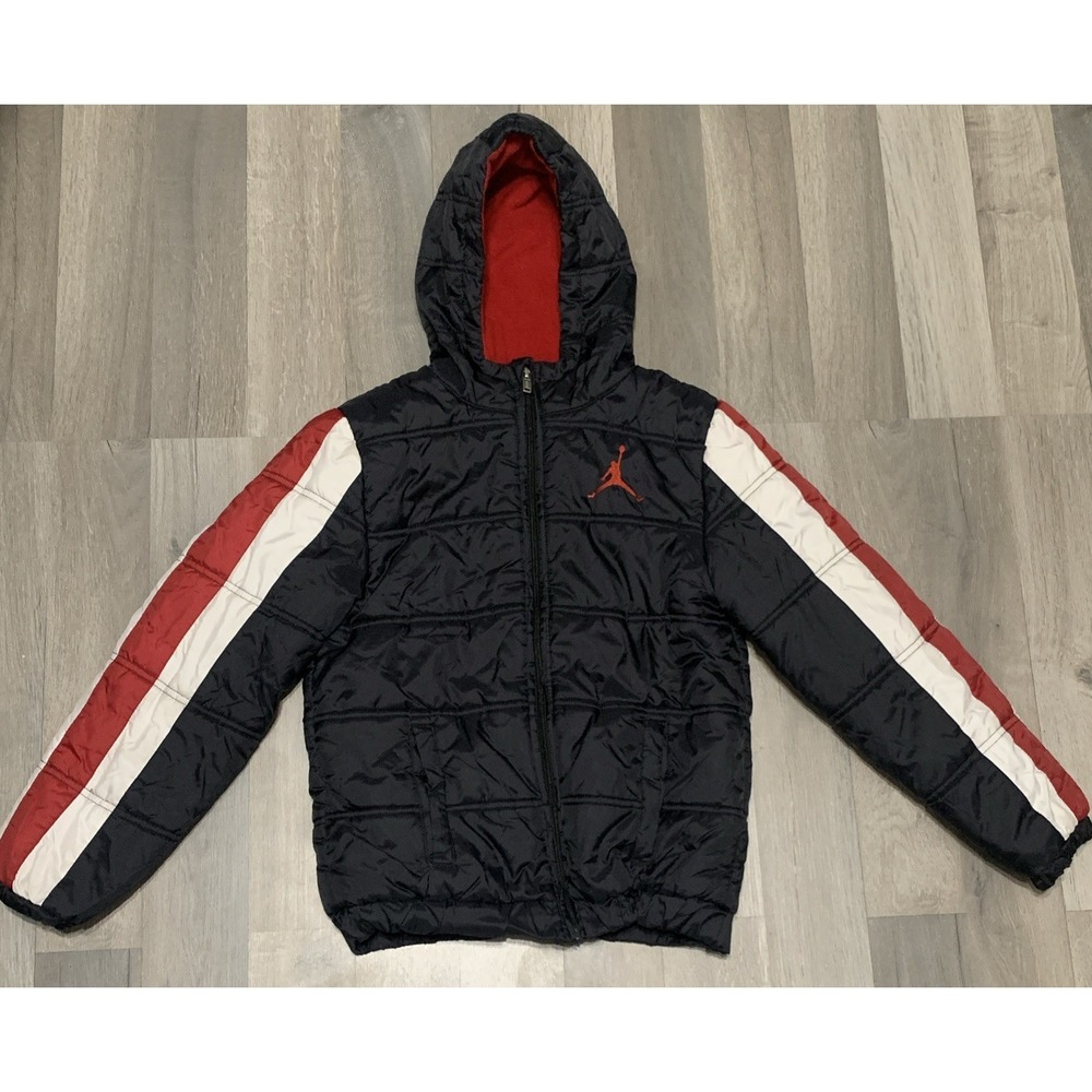 Nike Air Jordan Jumpman Kids 12-13 (L) Years Puffer Jacket Red/Black